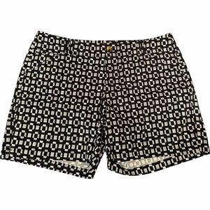 Lee Black and White Checkered Midrise Shorts
